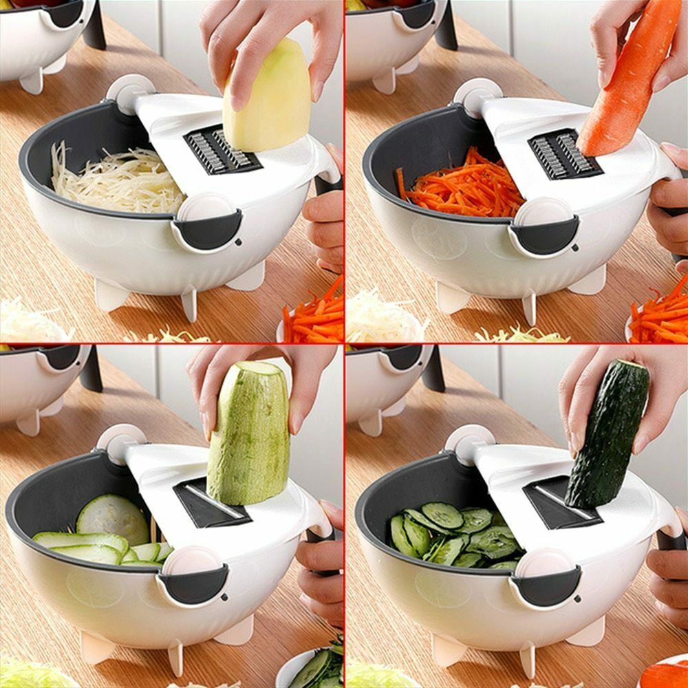 Multifunctional Vegetable Cutter With Drain Basket