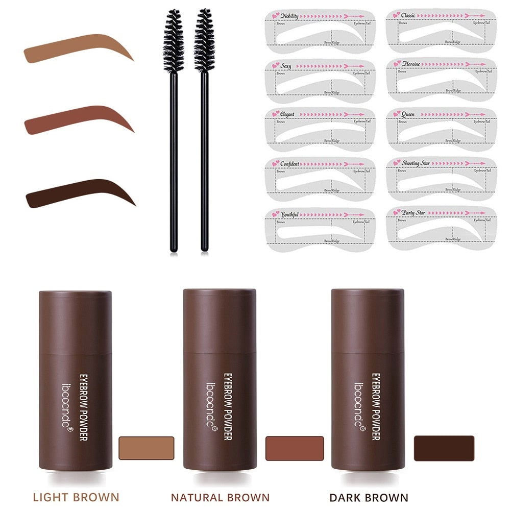 Waterproof Eyebrow Powder Stamp Kit Gel