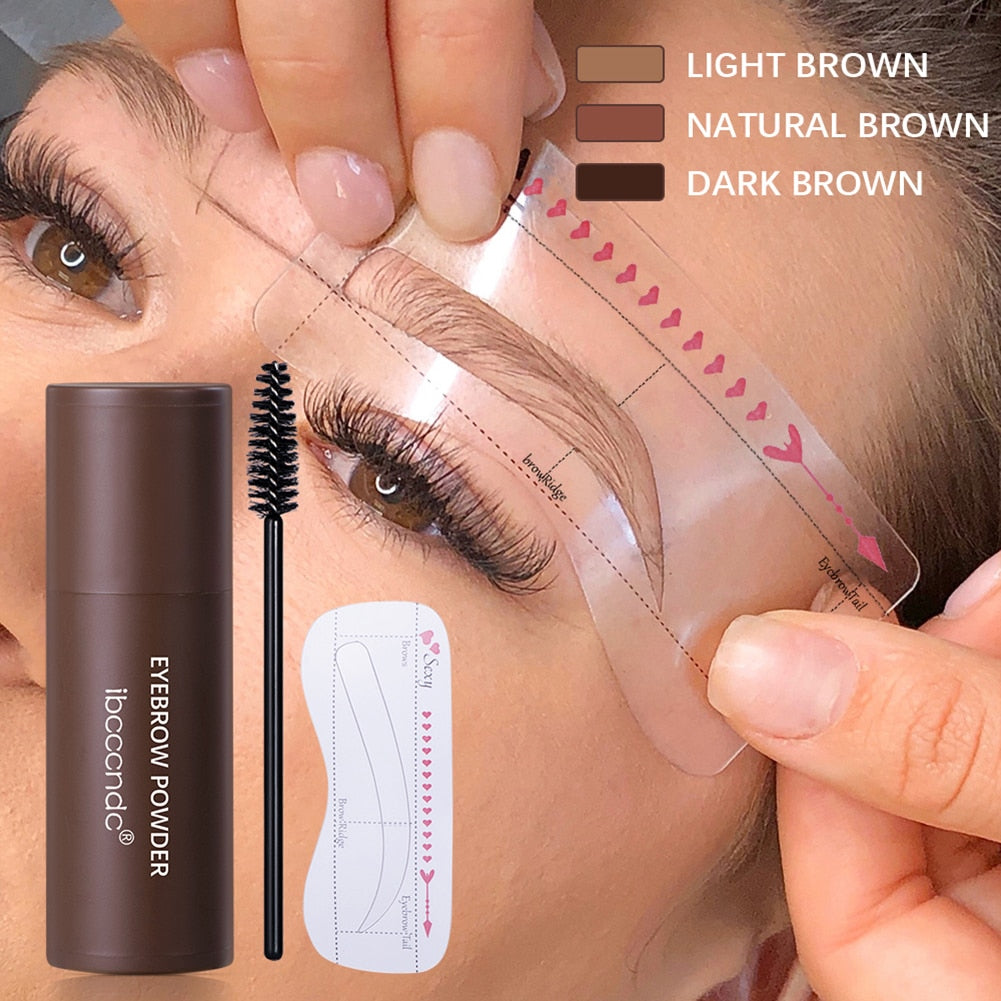 Waterproof Eyebrow Powder Stamp Kit Gel