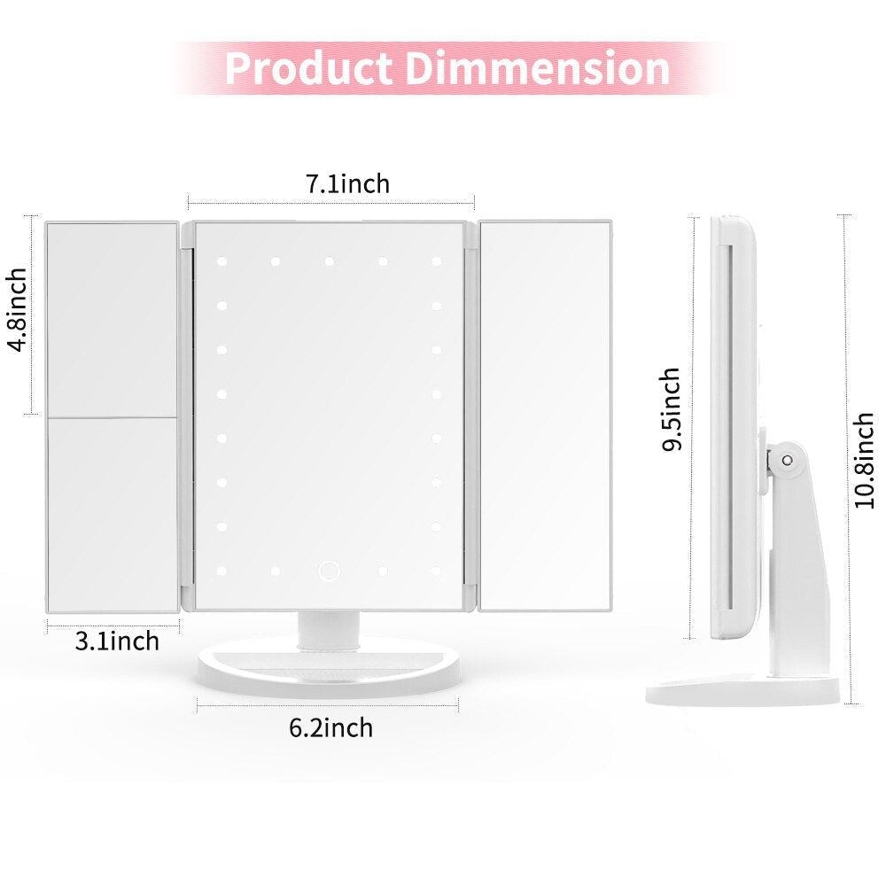 LED Touch Screen Makeup Mirror