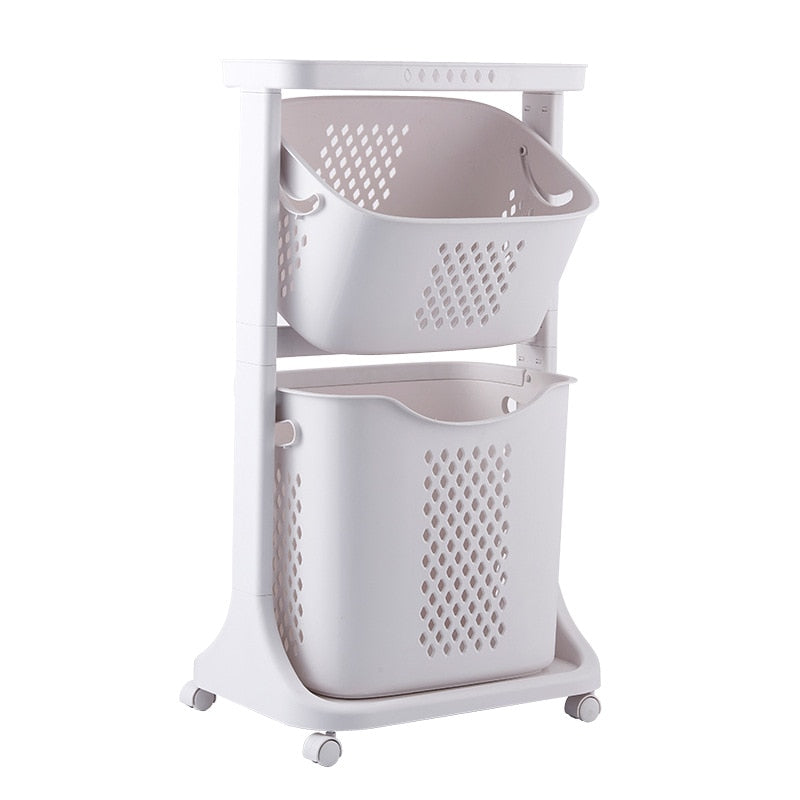 2 | 3 Tier Laundry Basket With Wheels