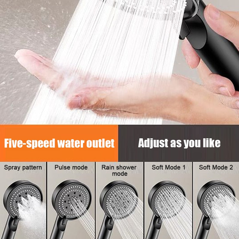 High Pressure Multifunction Adjustable Massage Shower